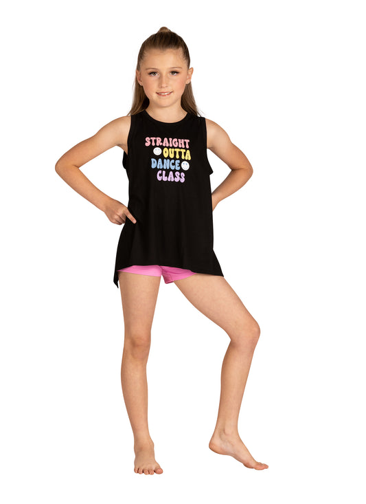 New Tank Top Danz N Motion 24312C Straight Outta Dance Open or Tie Back