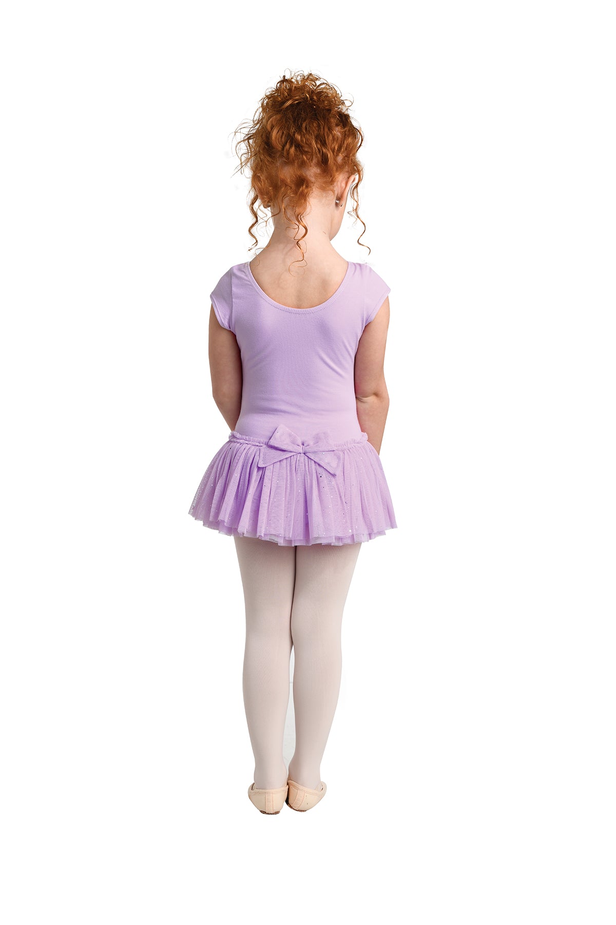 New Leotard Dress Danz N Motion 2463C-Cap Sleeve Dress Glitter Ballet Tap
