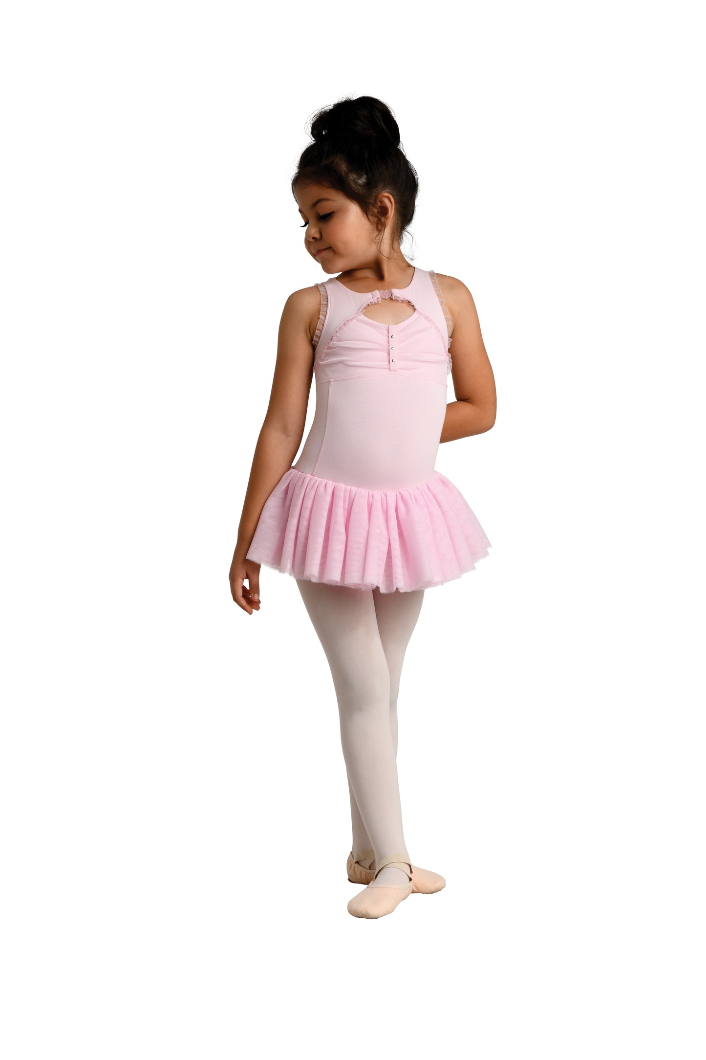 Pre-Owned Leotard Dress Medium Child 8-10 Lavender Bolero Front Lace Back Ballet Tap