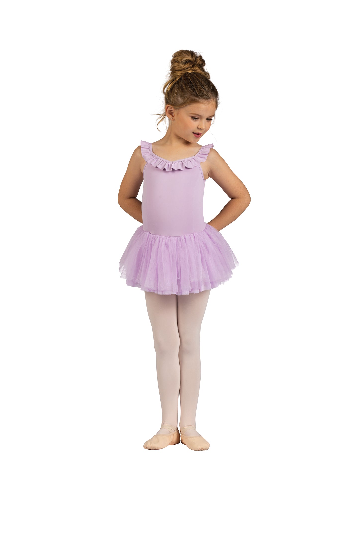 NEW Leotard Dress Danz N Motion Babette 25206C Ruffle Trim