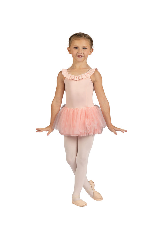 NEW Leotard Dress Danz N Motion Babette 25206C Ruffle Trim