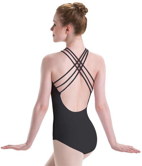 Pre-Owned Leotard MotionWear 2520 Medium Adult BLACK Ballet Jazz Modern