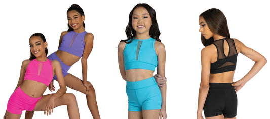 New Crop Top Danz N Motion Rue 25301C Child Sizes 6x-7 to 14-16