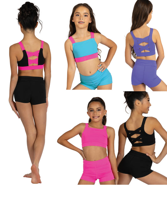 New Crop Top Danz N Motion Dakota 25302C 25313C Dance Convention Wear
