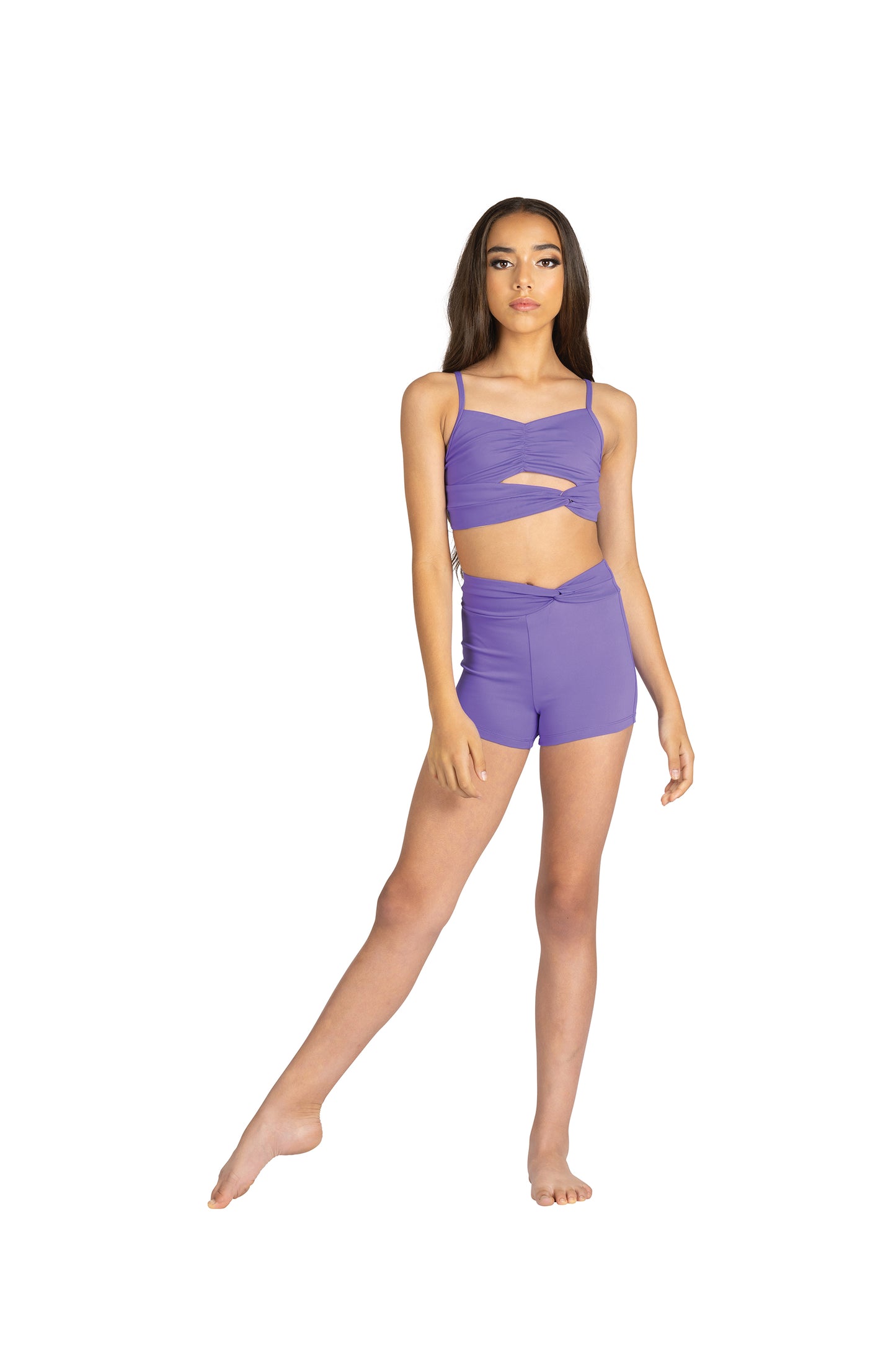 New Crop Top Danz N Motion 25303C Asymmetrical twist Front