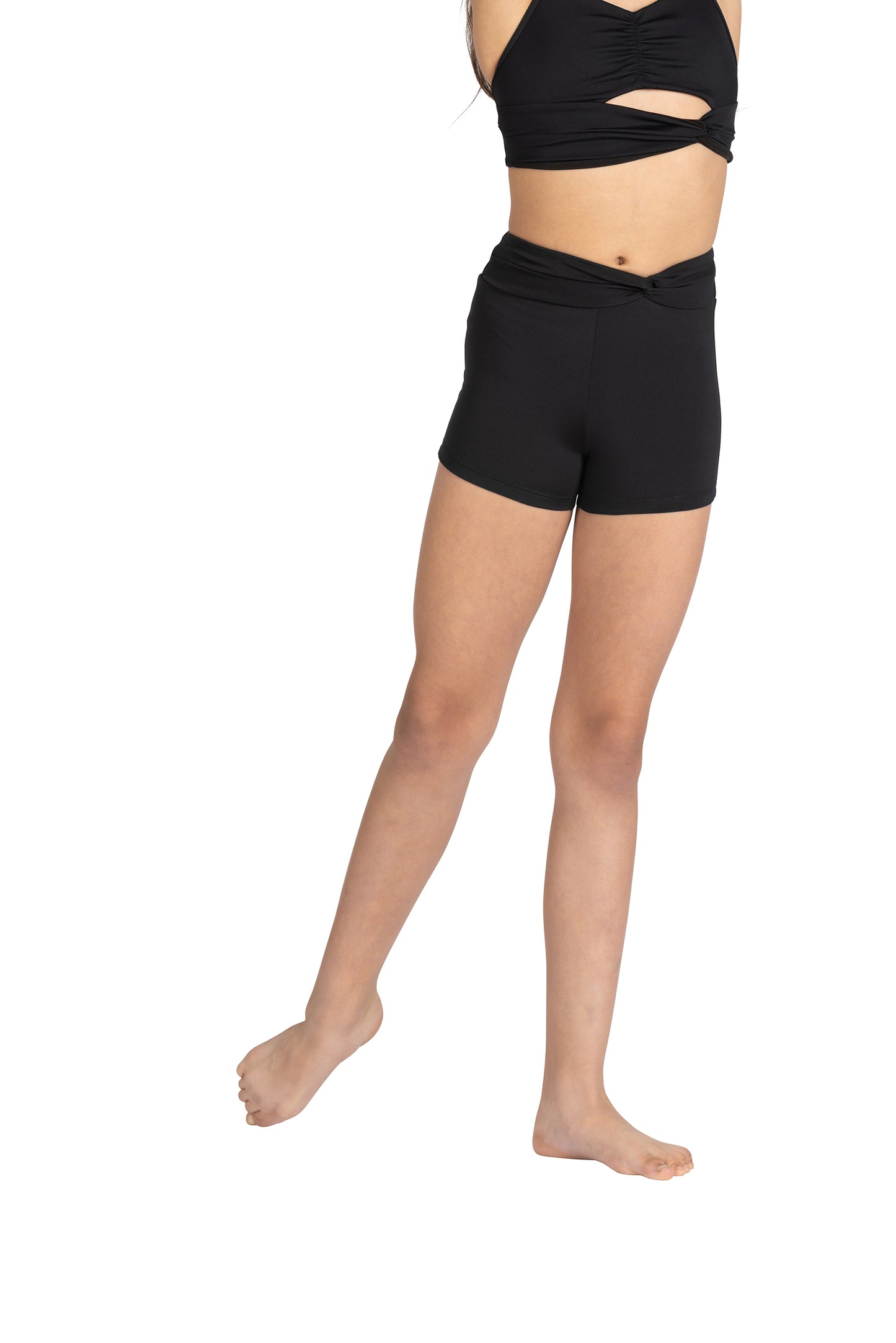 New Shorts Danz N Motion 25400C Black Medium Child 8-10 Jazz Tap