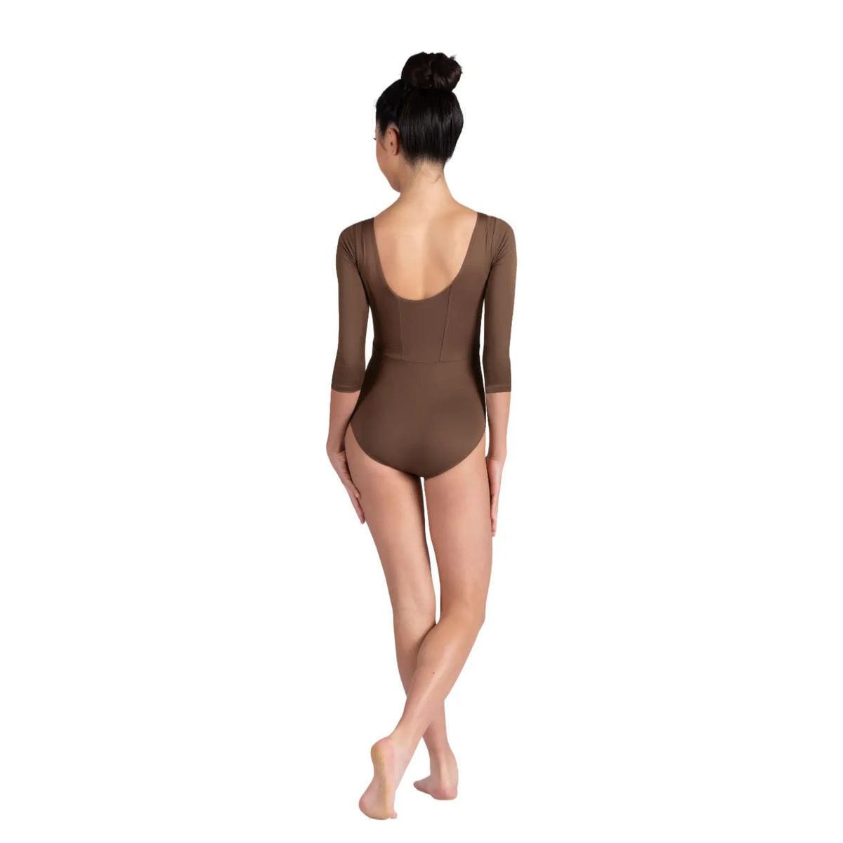 New Leotard Danz N Motion 26128C Simoine 3/4 Sleeve Pleated Front