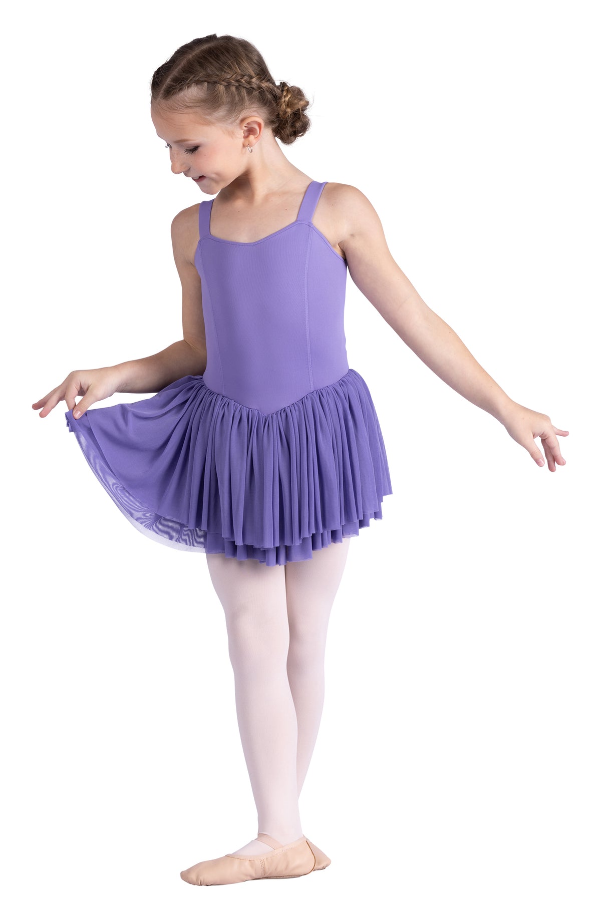 New Leotard Dress Danz N Motion 26200C Lilac & Pink Child Sizes Ballet Tap Jazz