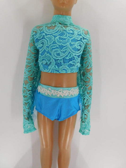 Pre-Owned Costume Iefiel   Large Child Turquoise  Contemporary