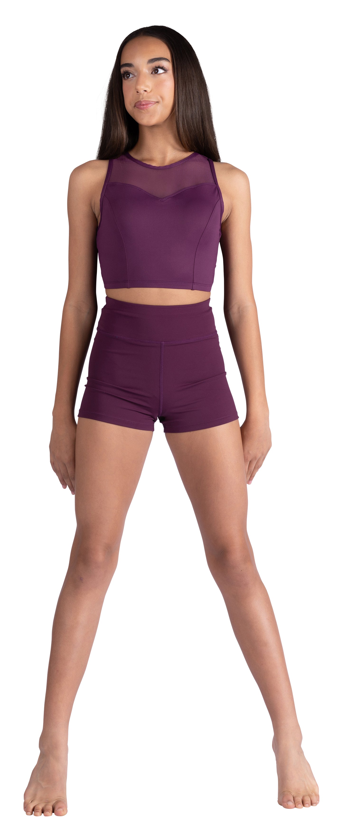 New Crop Top Danz N Motion 26310C Twist Back Child Sizes Convention Wear