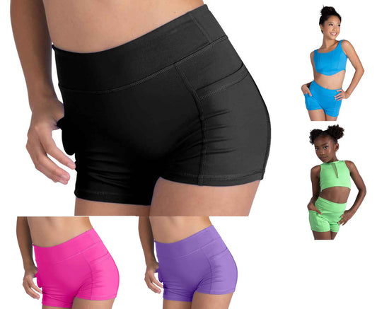 New Shorts Danz N Motion 26402C Parker High Waist Pockets Convention Wear Jazz