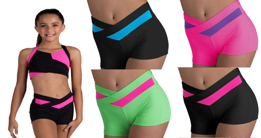 New Shorts Danz N Motion 26404C 2 tone Convention wear Jazz Acro
