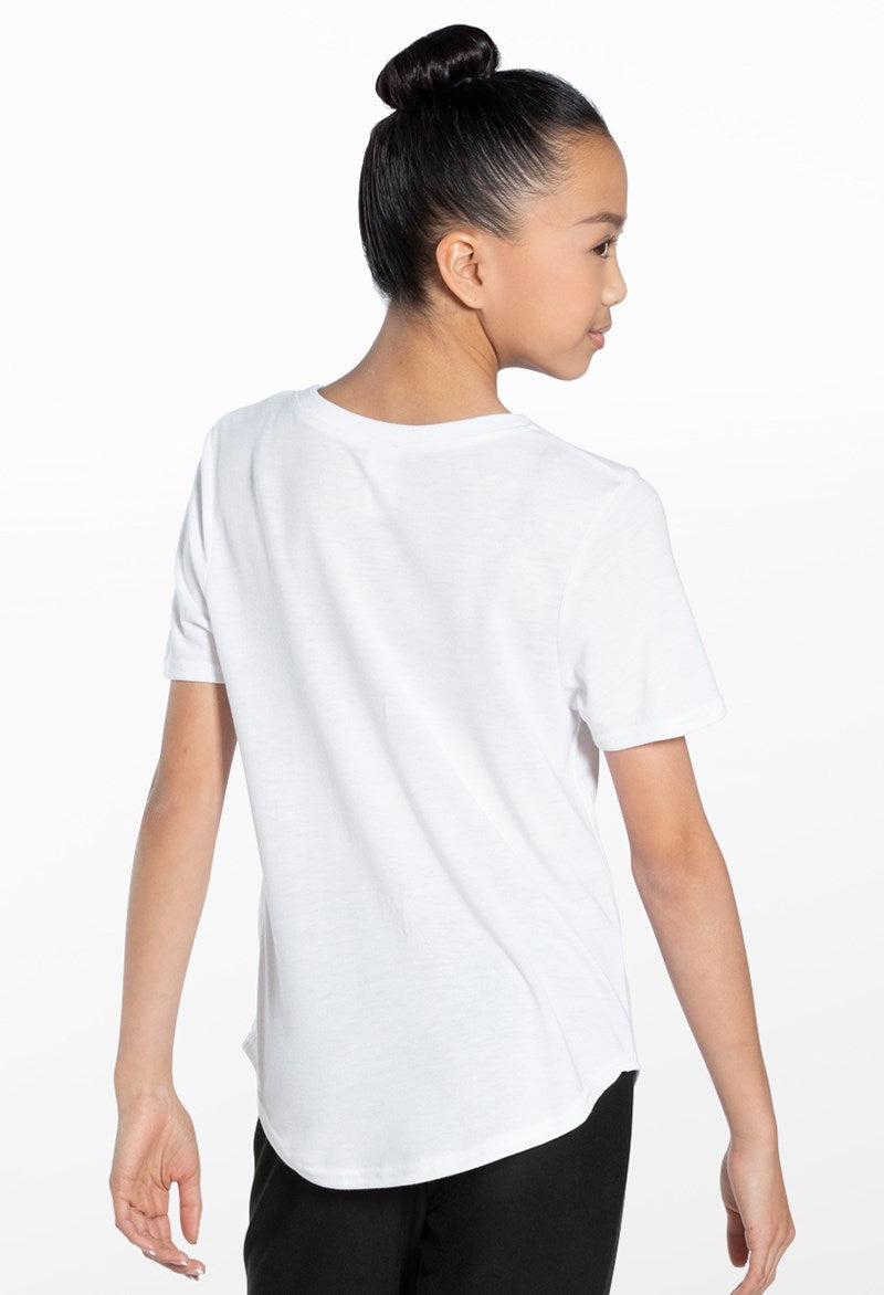 Pre-Owned Tshirt Weissman  AH12619 Medium Adult White  Jazz Tap Hip Hop