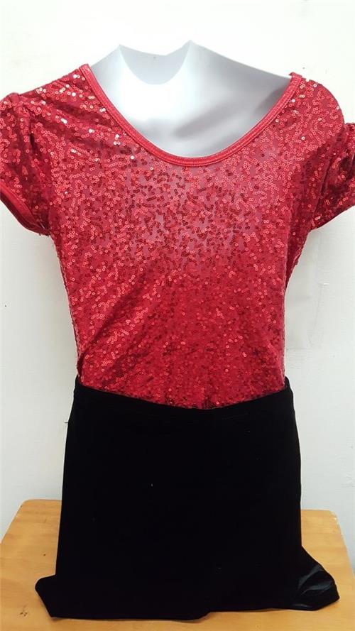 Pre-Owned Costume Curtain Call  E1571 Large Child Red  Jazz