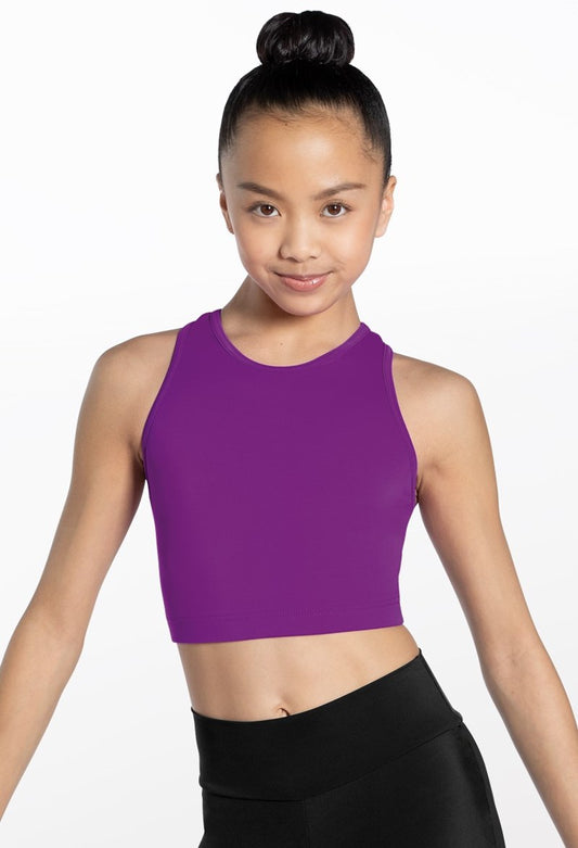 Pre-Owned Crop Top Weissman  MT12508 Large Child Purple  Jazz Contemporary