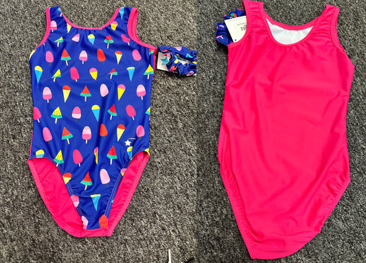 New Gymnastics Leotard Blue Little Kid Medium Child