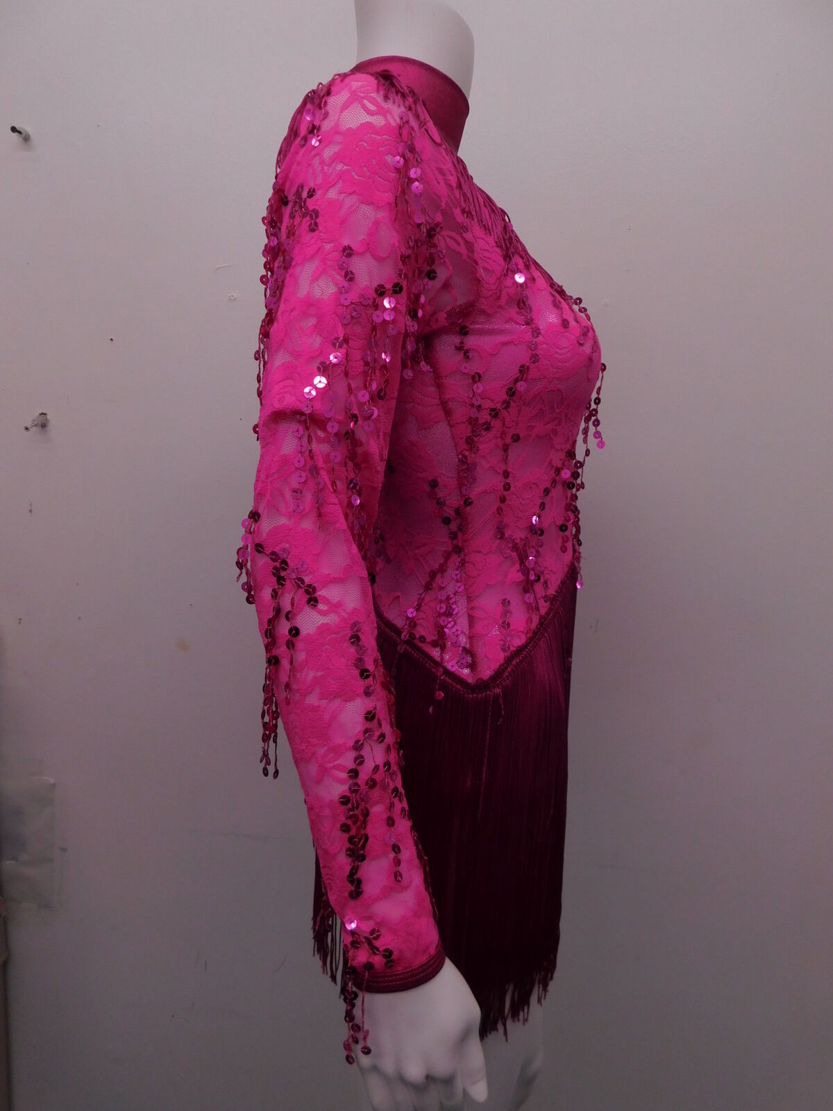 Pre-Owned Costume AWCT   Large Child Pink  Jazz Sequin