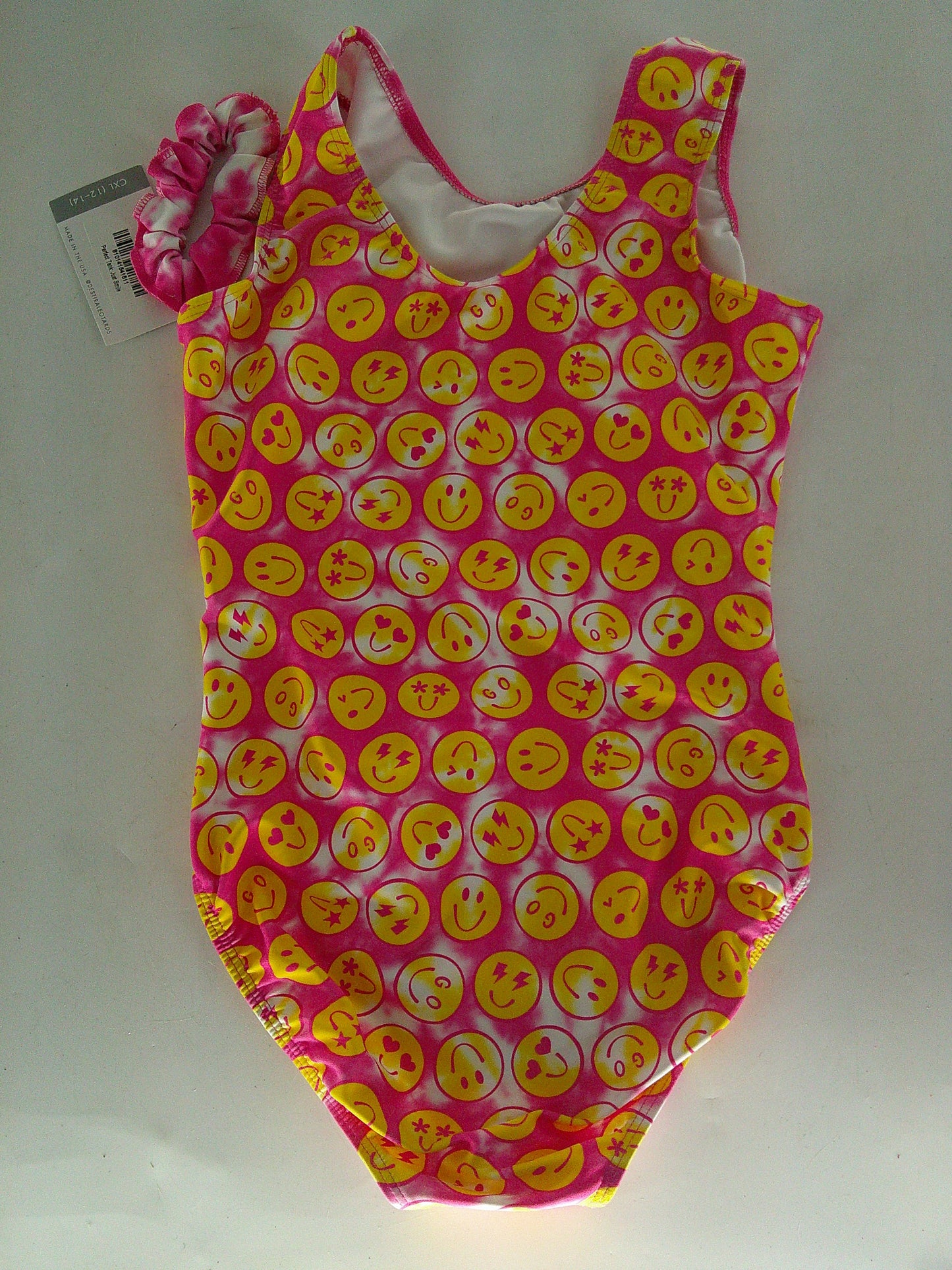New Leotard Destira Just Smile Kids Sizes Pink Yellow  Acro Tumbling