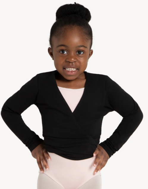 New Shrug Capezio CC850C 6x-7 Child  Black Pink  Ballet