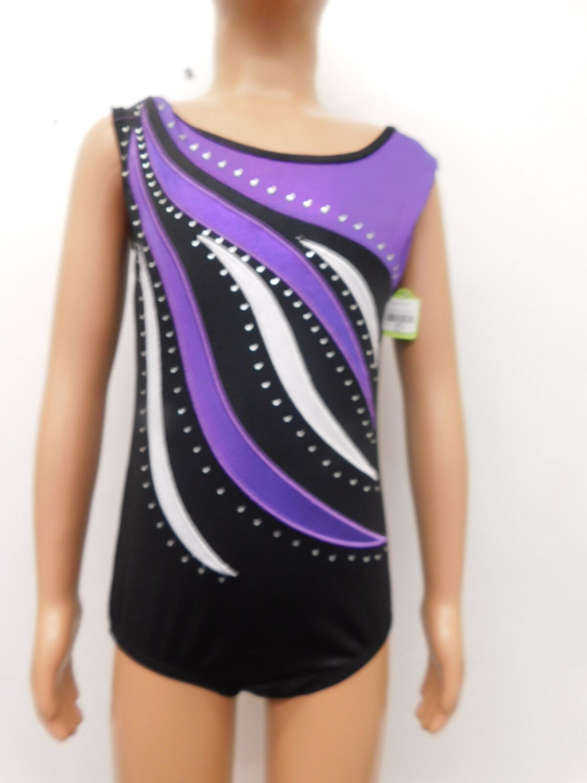Pre-Owned Gymnastics Leotard Large Child Flame Print Acro Jazz Purple