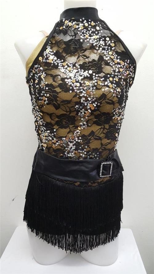 Pre-Owned Costume Curtain Call  J4562 XL Child Gold  Jazz