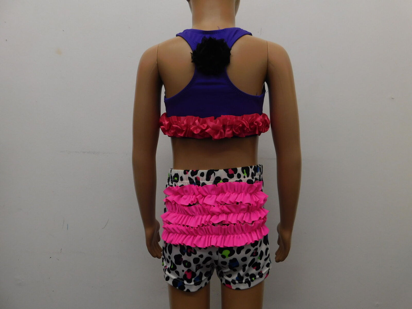 Pre-Owned Costume Balera  Balera Colorful Cheetah Ruffles Small Child Bright Colors