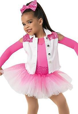 Pre-Owned Costume Weissman  10346 Small Child Pink Tutu Dress w/Vest Jazz Sequin