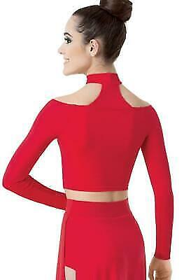 Pre-Owned Top Balera  Open neckline with attached collar All sizes are fully lined in front Glitter free! Imported Fabric: Matte Nylon/Spandex. Small Adult Black