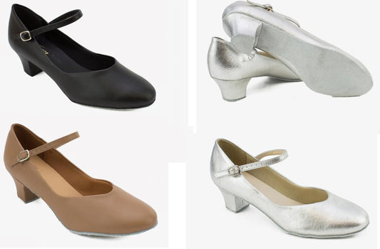 NEW Character Shoes So Danca CH791 1.5" Heel Leather Single Strap Suede