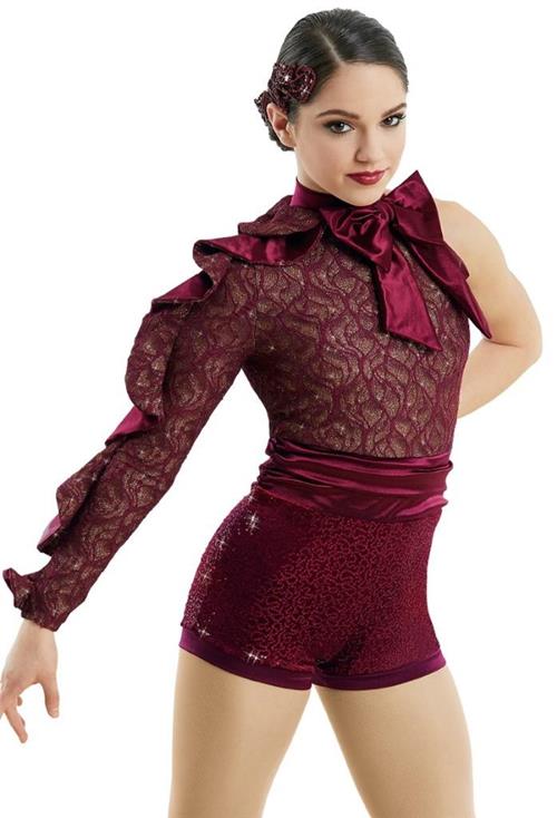 Pre-Owned Costume Weissman  10897 Medium Child Burgundy  Jazz