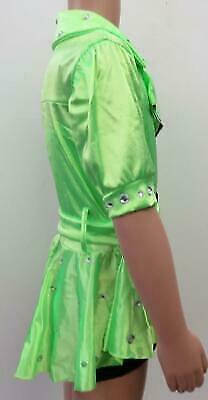 Pre-Owned Costume Weissman 6866 Large Child Green Jazz Tap Rhinestones