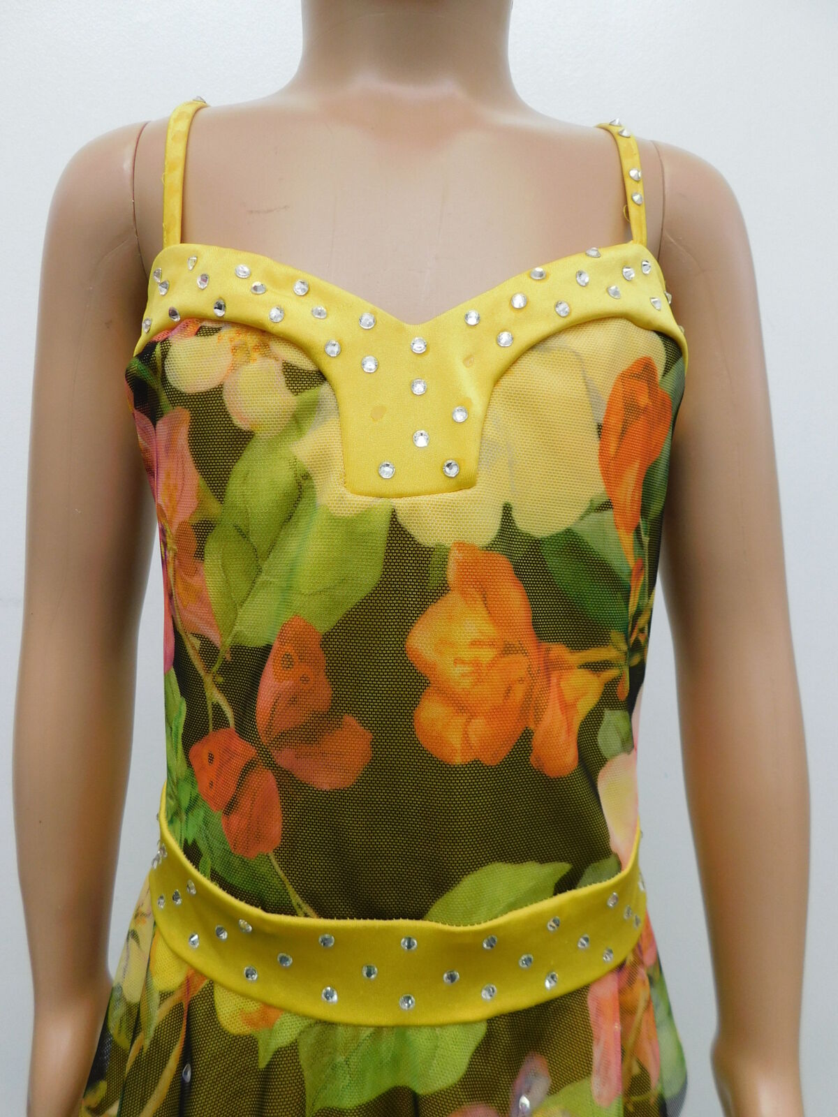 Pre-Owned Costume Kelle   Large Child Yellow Flowy Dress Lyrical Stones