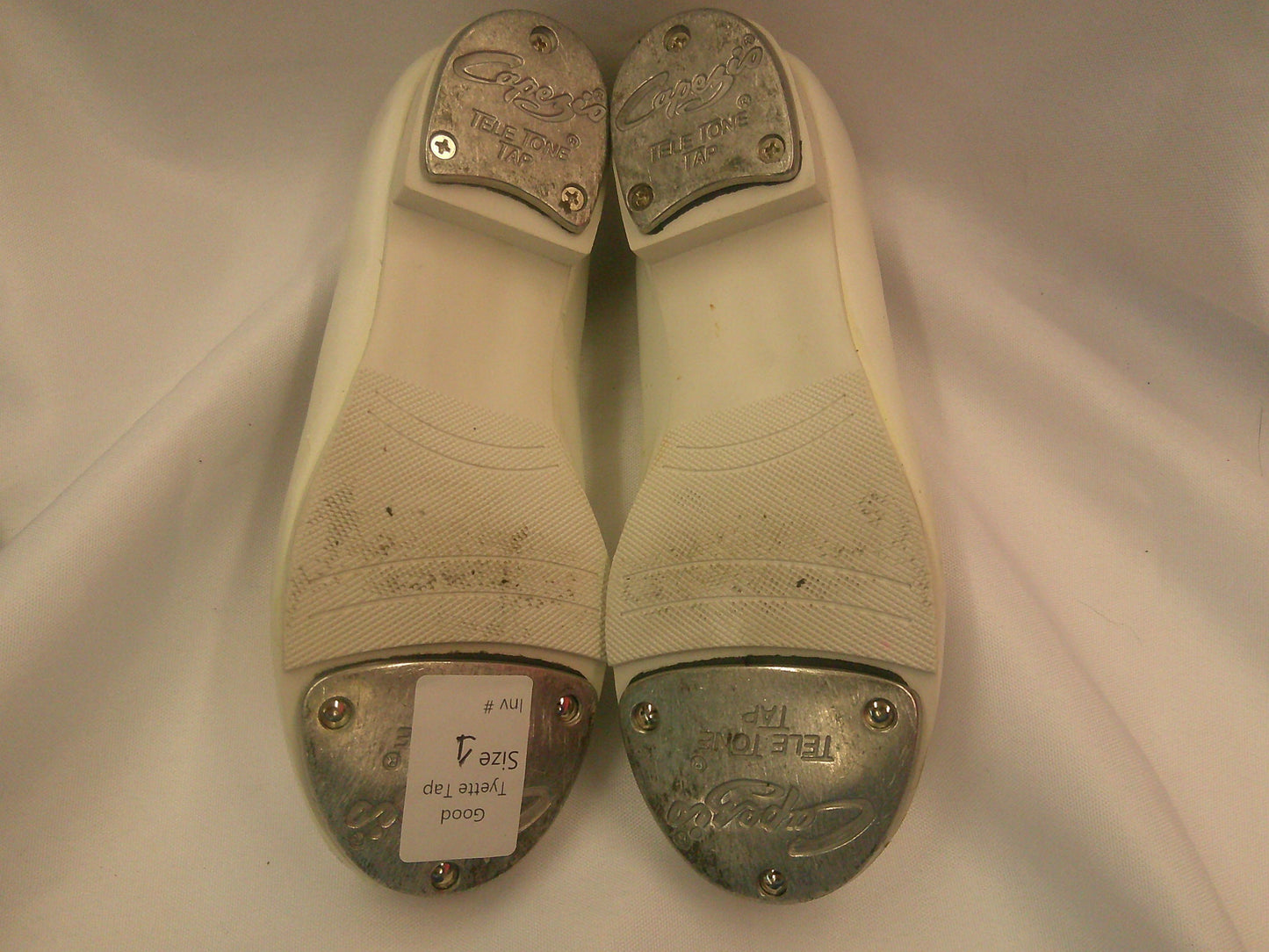 Pre-Owned Tap Shoes Capezio Girls 1M Tyette Man Made Elastic Student
