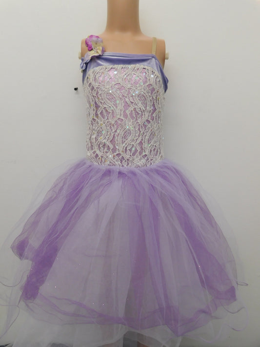 Pre-Owned Costume Curtain Call E1660 Medium Child Lavender White  Ballet Classical