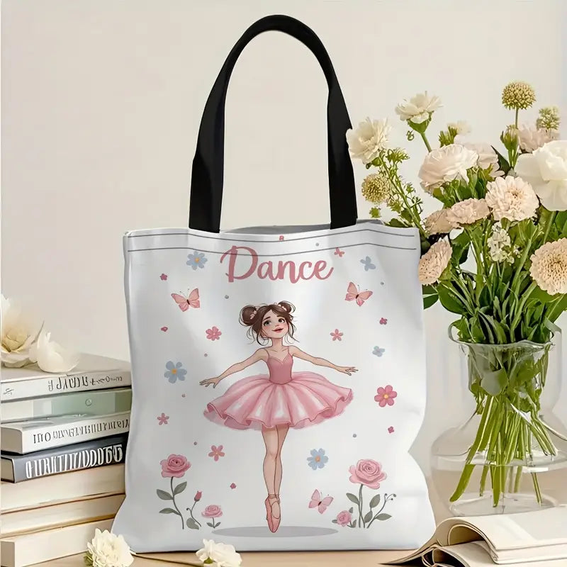 NEW Canvas Ballerina Tote So Cute and 15x13