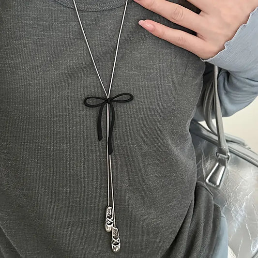 NEW Ballet and Bow Necklace