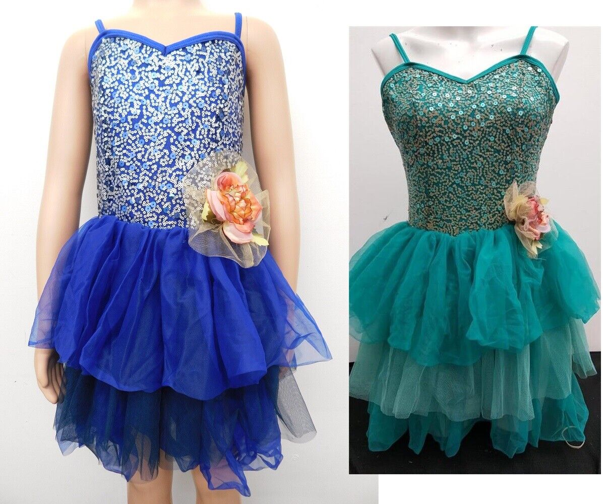 Pre-Owned Costume Curtain Call  E1031 XL Child Royal Blue  Ballet