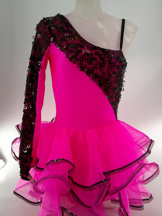 Pre-Owned Costume Revolution  RC18555 Small Adult Pink Dress Jazz Sequin