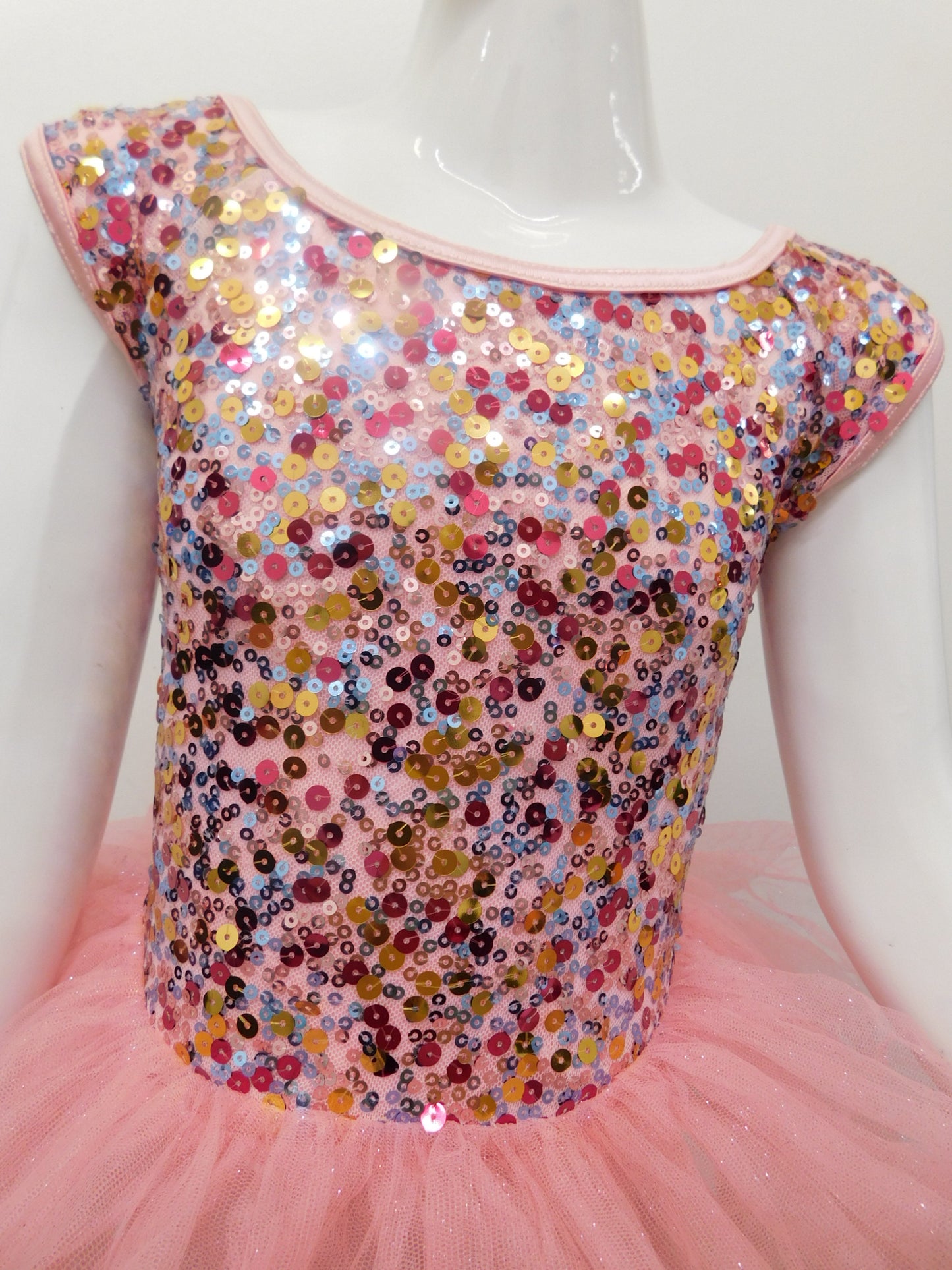 Pre-Owned Costume Weissman  9013 Small Child Pink Dress Ballet Sequin