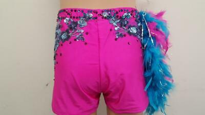 Pre-Owned Costume Glamour   Medium Child Pink 2 pc Jazz Sequin