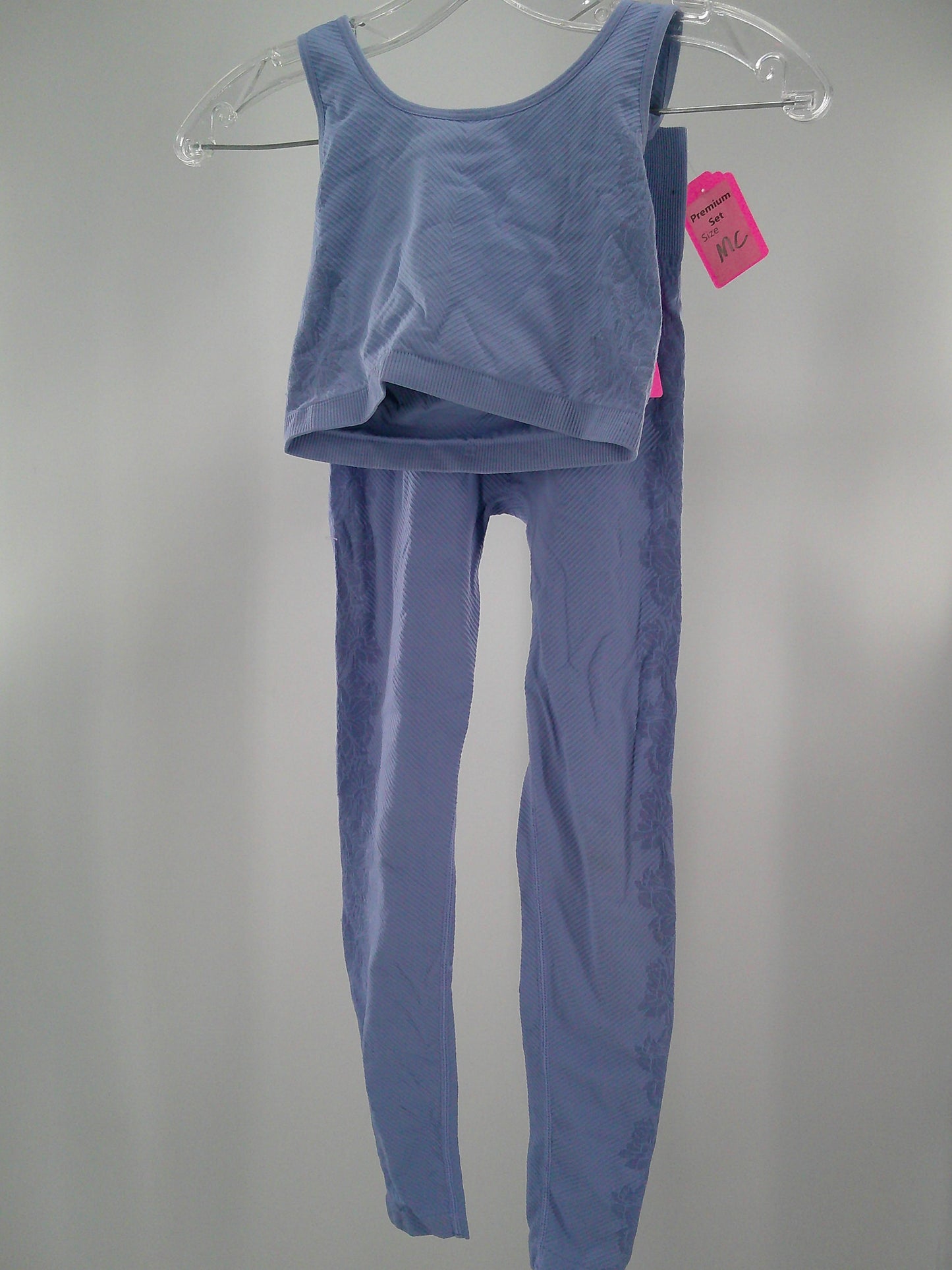 Pre-Owned Sports Bra & Leggings Yogalicious   Medium Adult Blue  Jazz