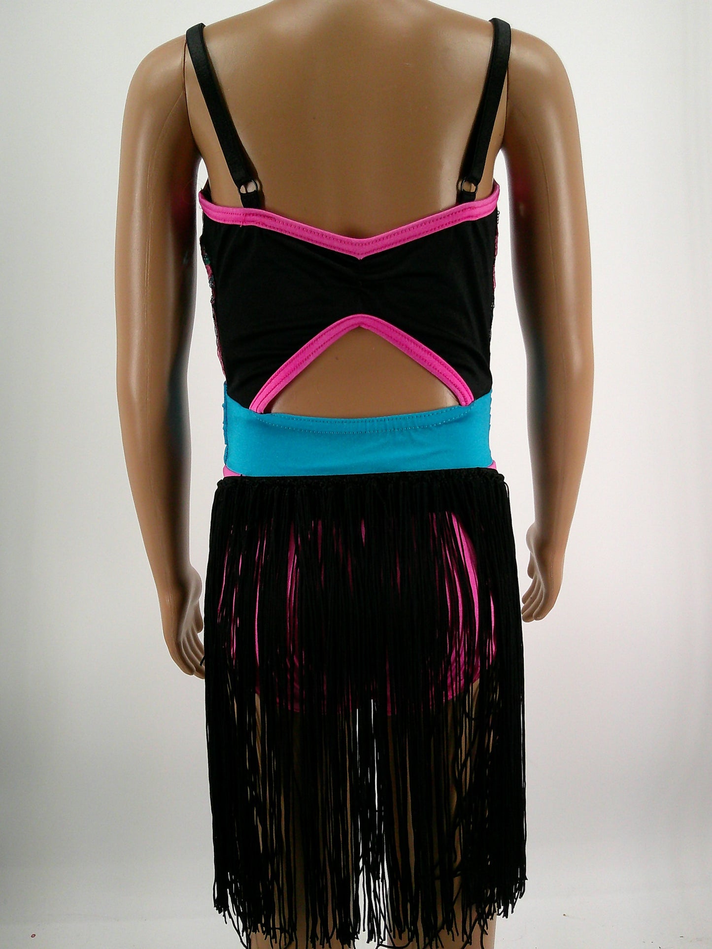 Pre-Owned Costume Gallery  15326 Small Child Pink Fringe Jazz Sequin 1
