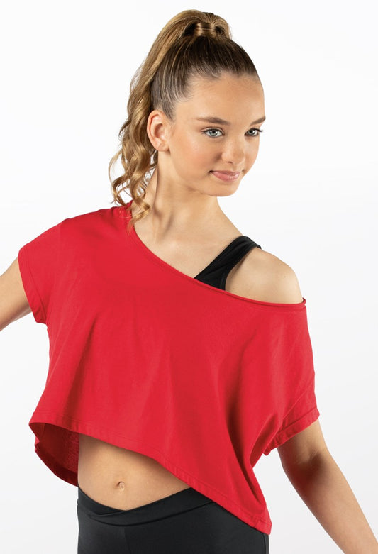 Pre-Owned Crop Top Balera  AH3100 One Size Red  Jazz Cheer