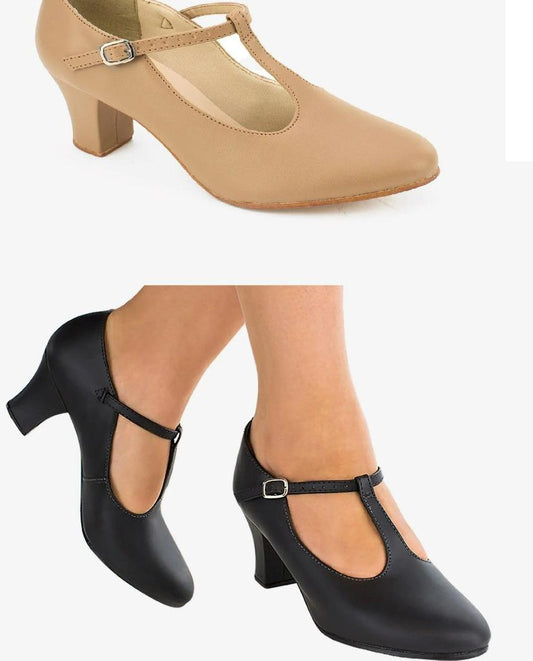 NEW Character Shoes So Danca CH40 Chrissie 2" Heel T Strap