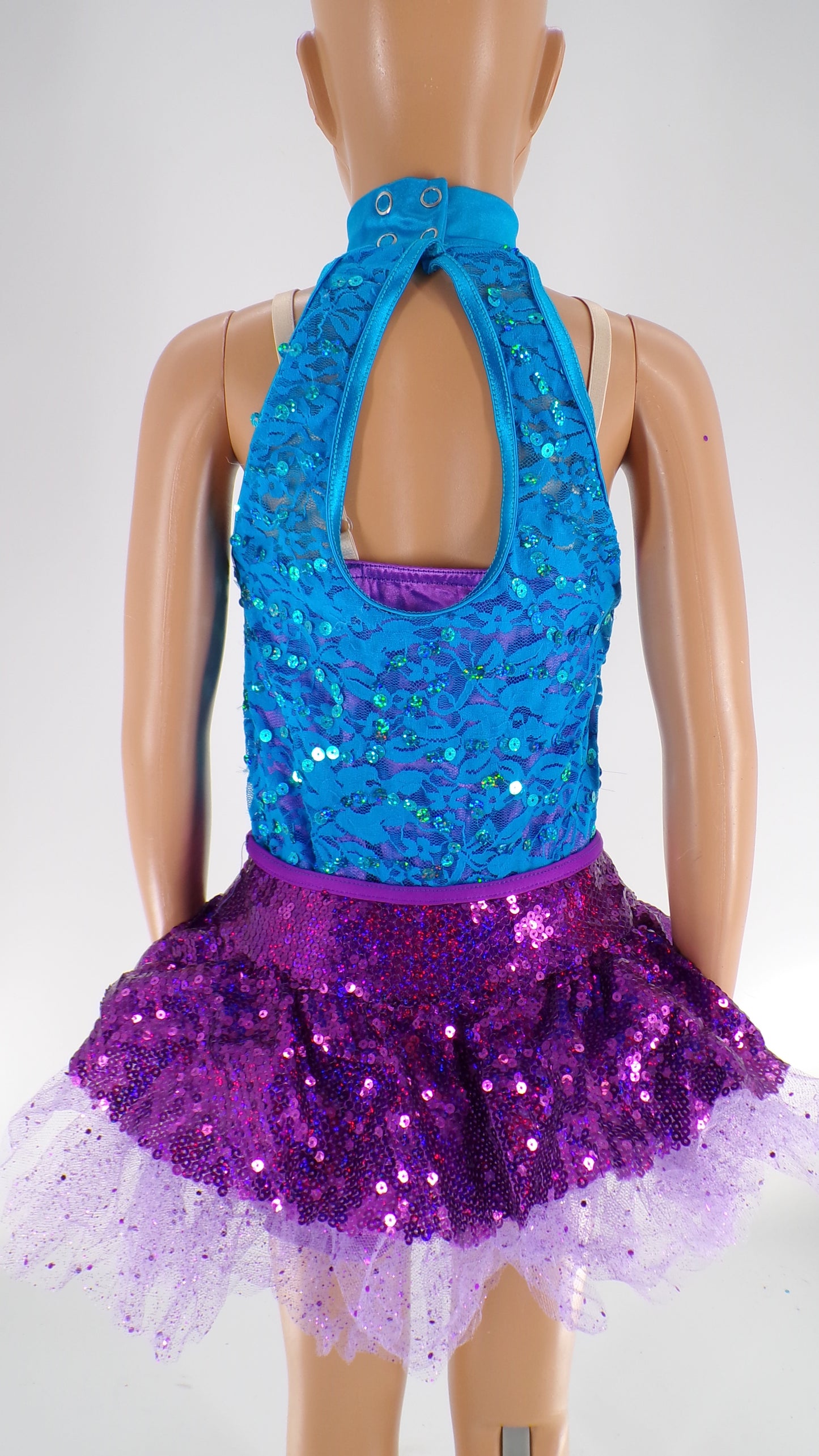 Pre-Owned Costume Weissman  9720 Large Child Turquoise  Jazz