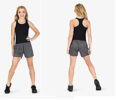 Pre-Owned Tank Top Body Wrappers XS Adult Black Jazz Tap Hip Hop Cheer