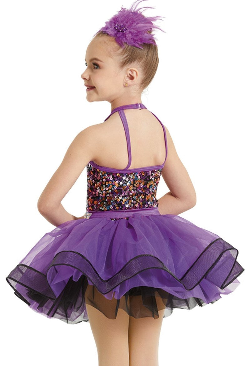 Pre-Owned Costume Weissman  12029 Small Child Pink Tutu Jazz Pageant Sequins