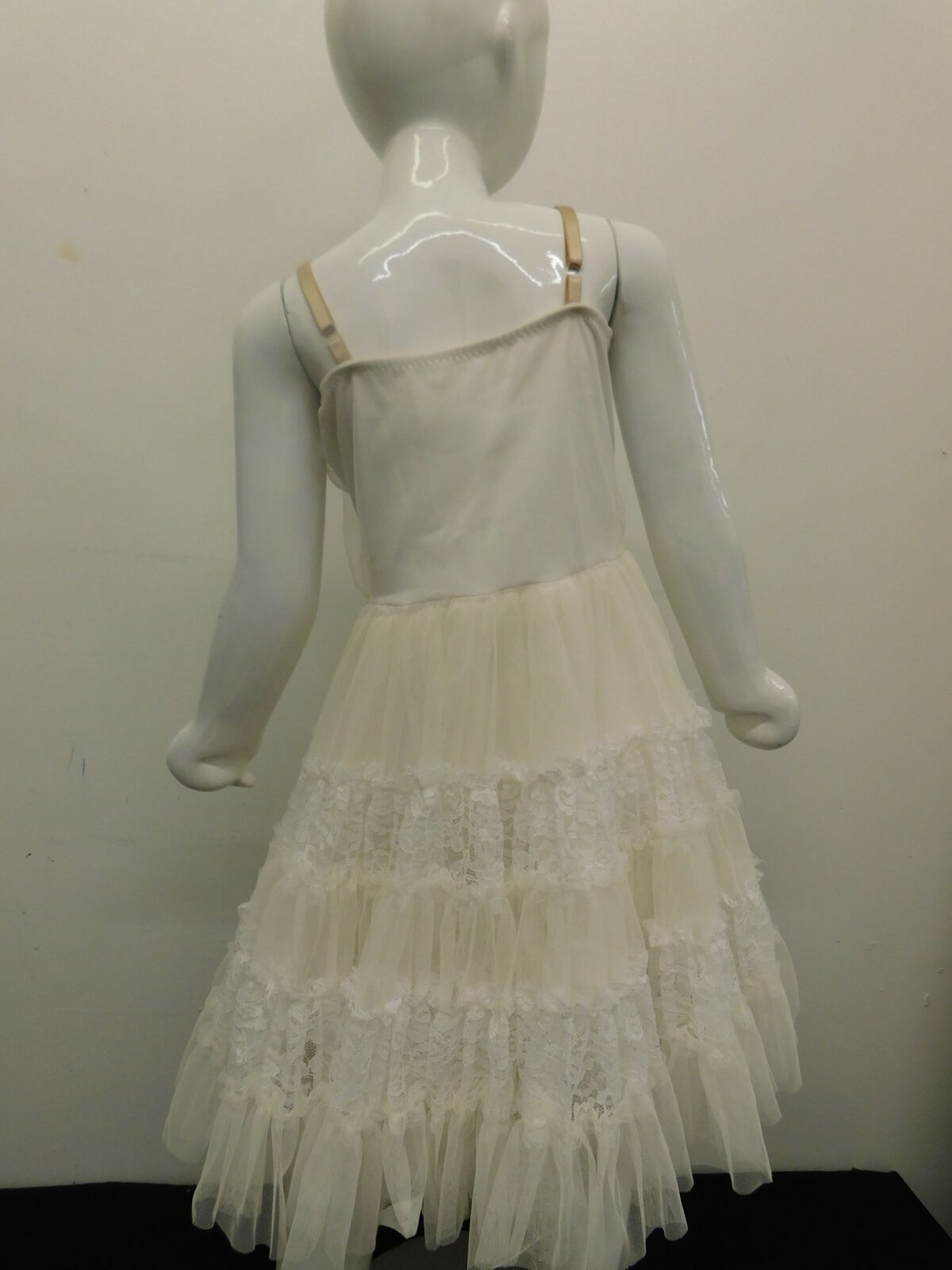 Pre-Owned Costume Large Child White Unbranded Jazz Ballet Lyrical Lace Ruffles Dress