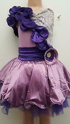 Pre-Owned Costume Weissman  6826 Small Child Purple Puffy Dress Jazz Sequin