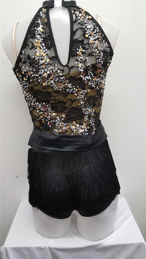 Pre-Owned Costume Curtain Call  J4562 XL Child Gold  Jazz